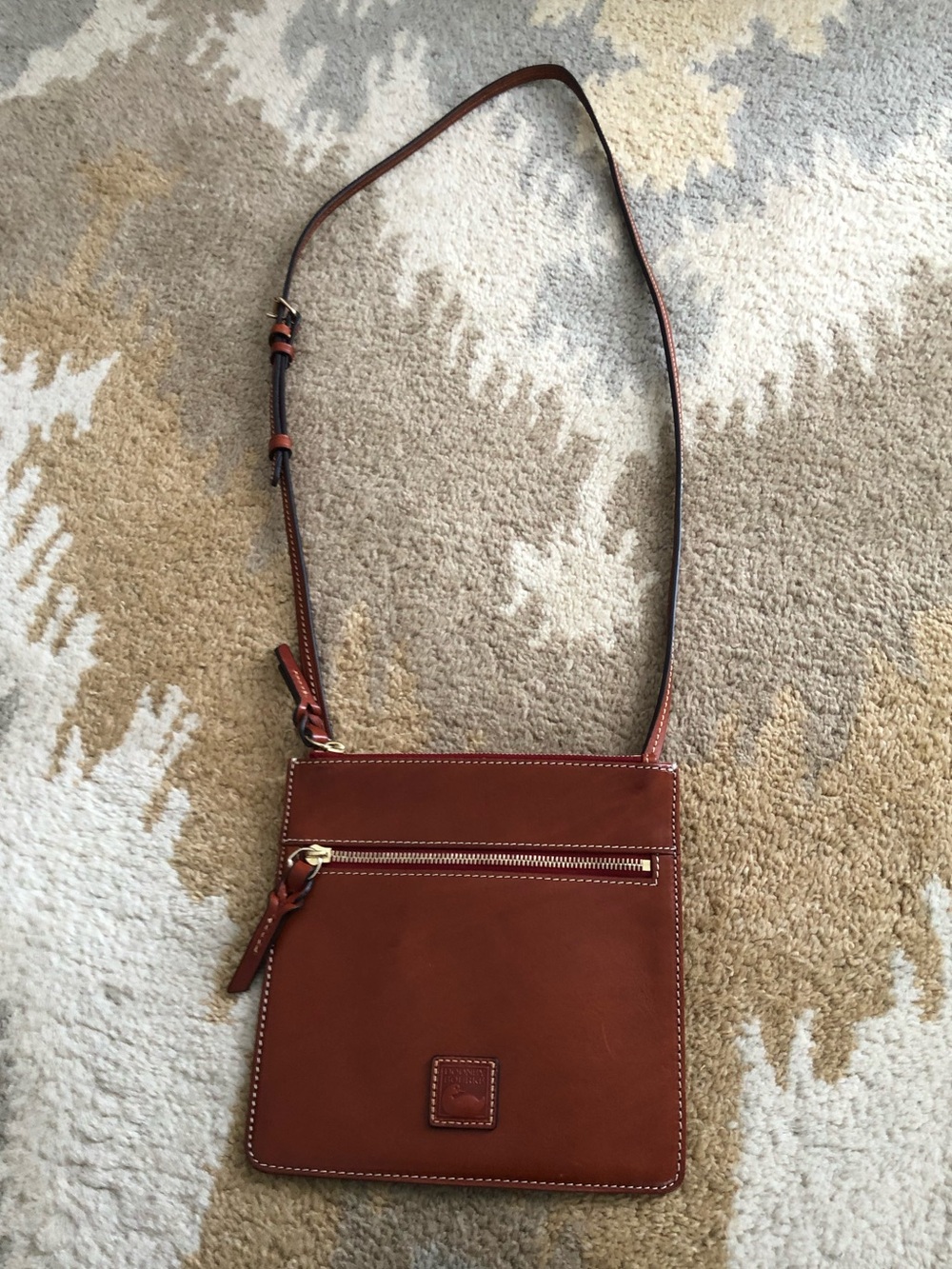 Dooney & Bourke Florentine Leather Brown Crossbody Bag EUC!